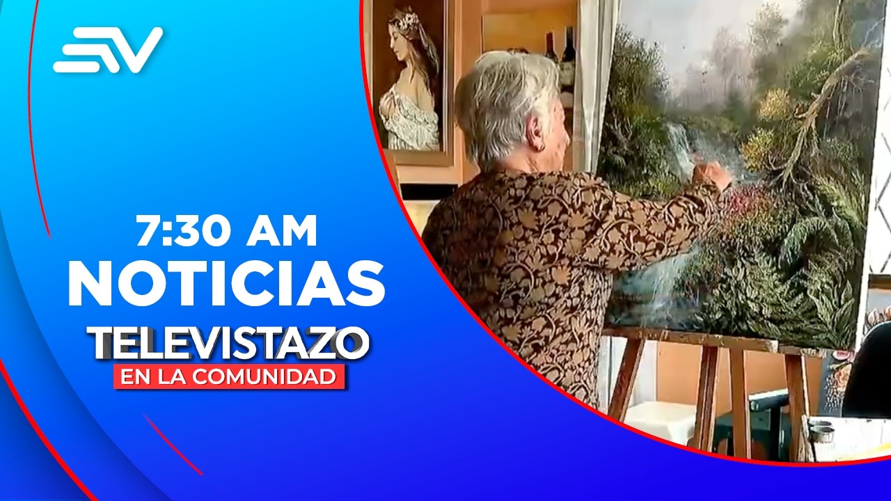 A sus 94 años, Raquel Moncayo continúa pintando los óleos  | Televistazo | Ecuavisa