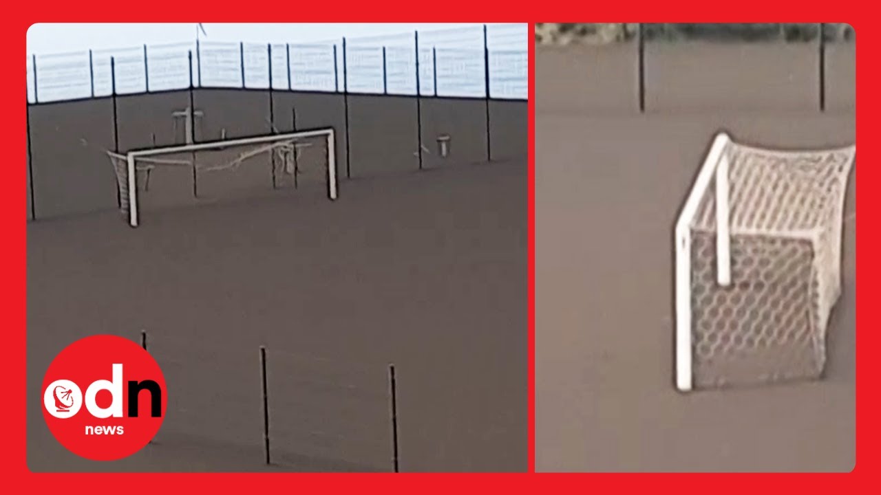 La Palma Football Pitch SUBMERGED in Ash