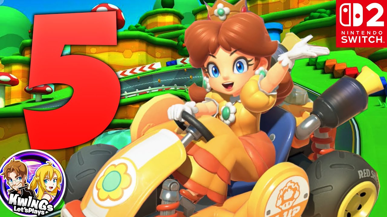 Mario Kart World Part 5 Daisy Banana Cup ALL Difficulties & SKINS! (Switch 2)