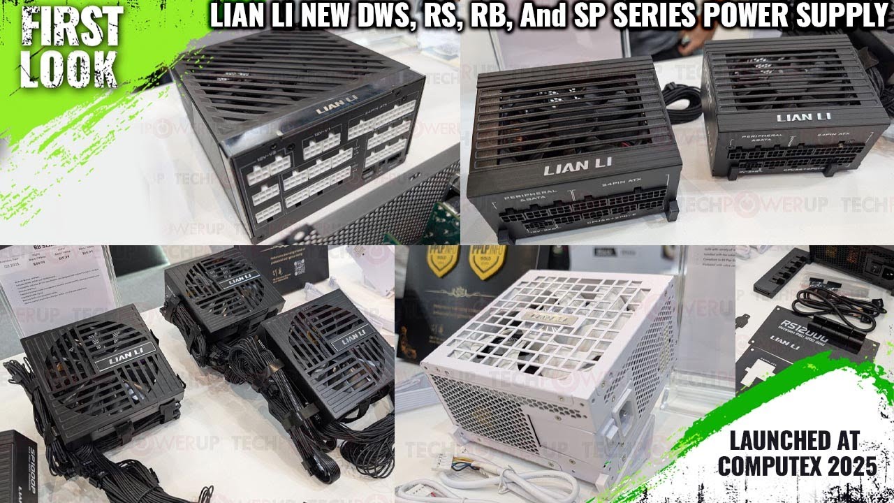 Lian Li New DWS, RS, RB, And SP Series Power Supply Launched At Computex 2025