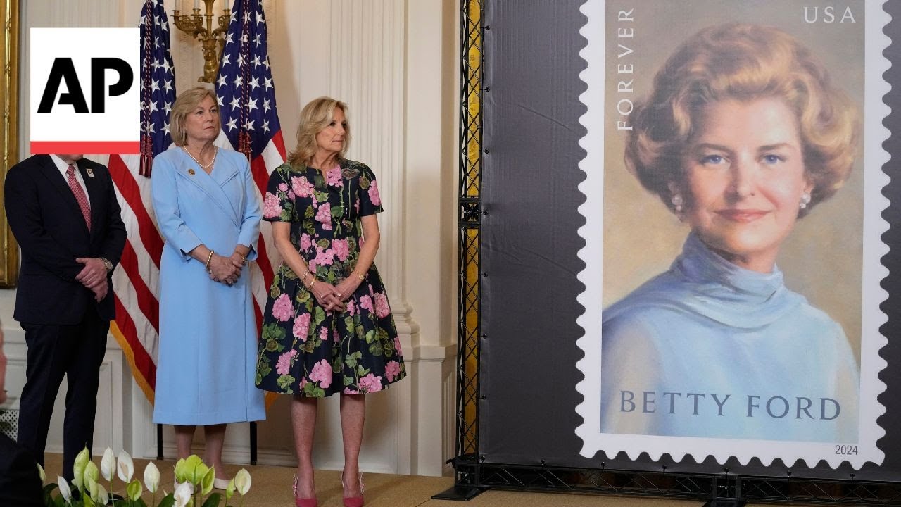 Betty Ford forever postage stamp is unveiled at the White House