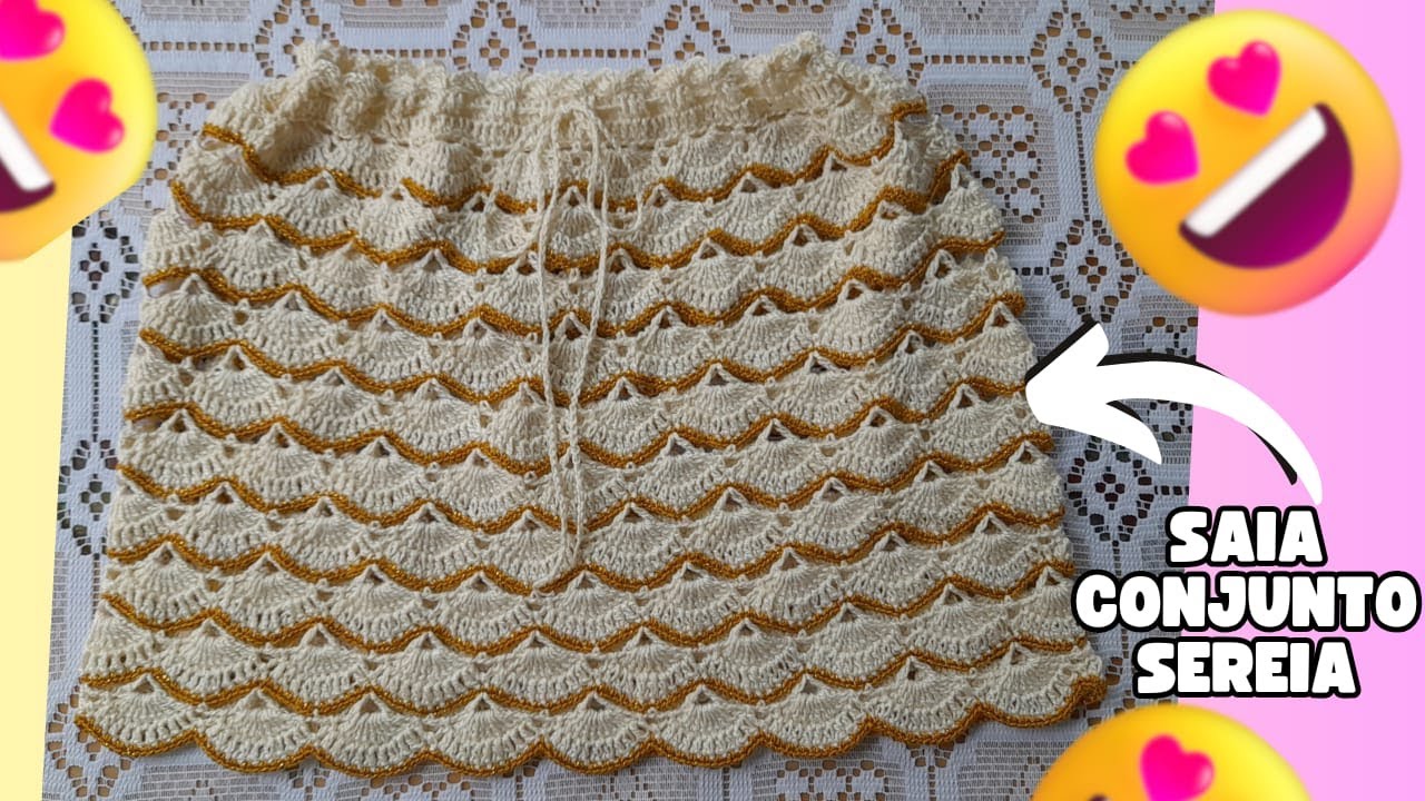 saia do conjunto sereia, simples e fácil de fazer.