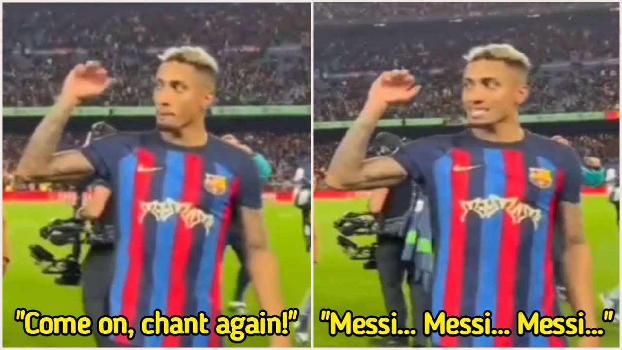 Rapinha's Reaction After Barcelona Fans Chanted Messi's Name in the Camp Nou vs Real Madrid