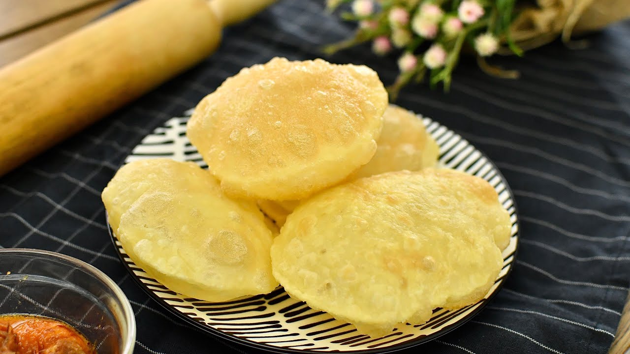 Cara buat roti puri mudah / Puri 4 Bahan (Tanpa Yis) (Sukatan Cawan)