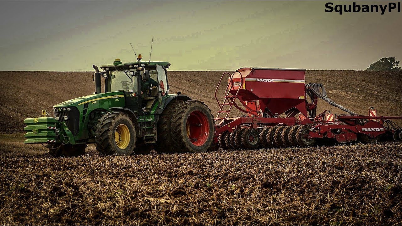 Ciężka uprawa i siew pszenicy 2017! 4x John Deere,