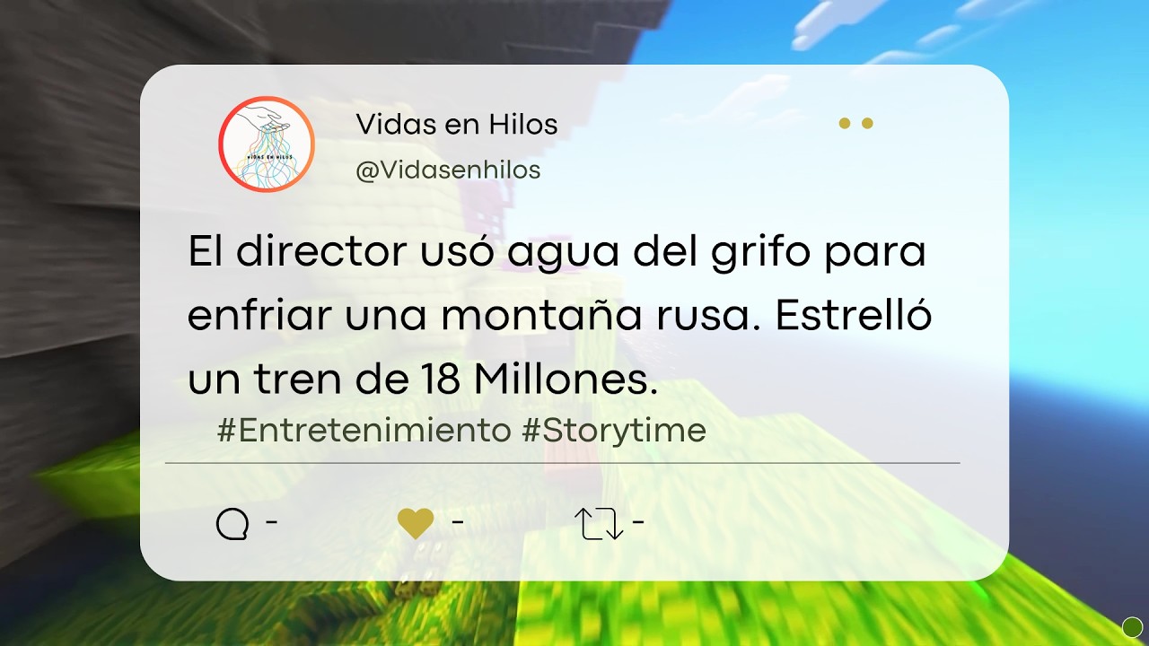 El director us&oacute; agua del grifo para enfriar una monta&ntilde;a rusa. Estrell&oacute; un tren de 18 millones.￼