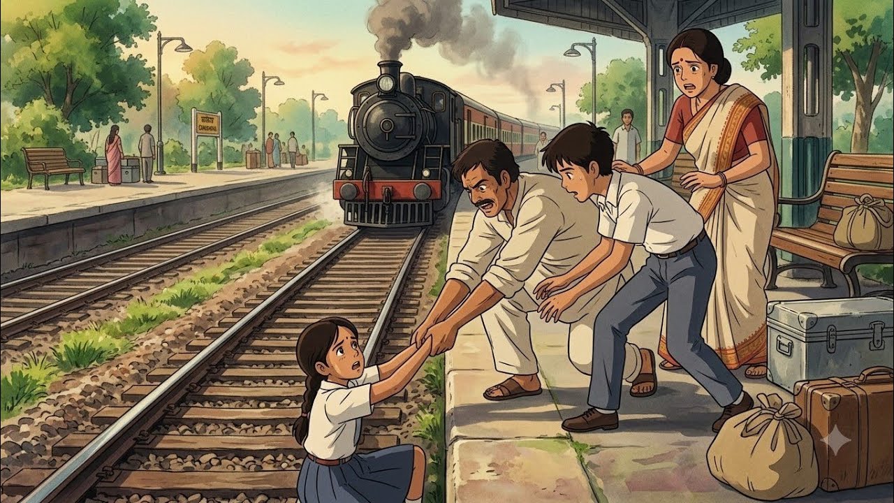 🚂😱A 1990 Trip to Grandma's Village! Riya Fell on the Tracks, Narrowly Escaping a Train Accident |...