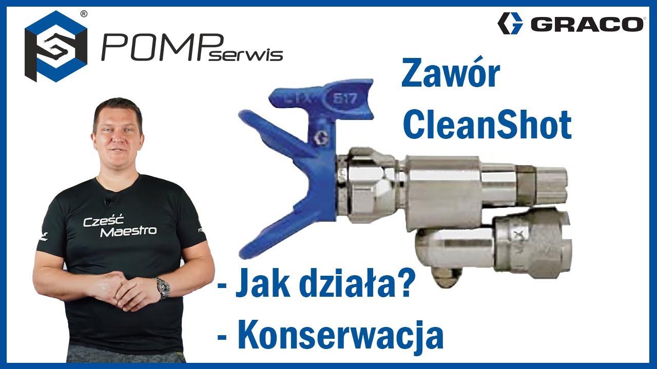 Graco CleanShot - Zawór ZAPOBIEGAJĄCY pluciu farby - Działanie i konserwacja