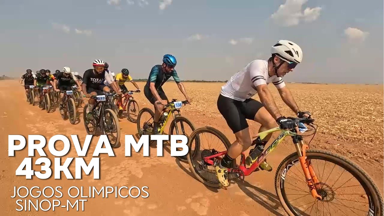 PROVA MTB 43KM, JOGOS OL&Iacute;MPICOS SINOP-MT. CALOR DE 40 GRAUS