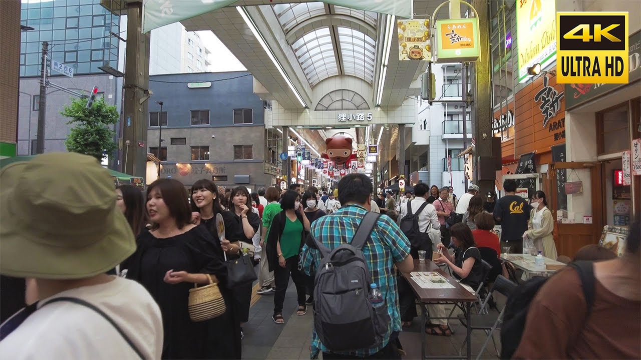🇯🇵狸まつり 2023 ナイトバーゲン 散歩／日本 北海道 札幌 中央区 狸小路商店街 [4K Binaural ASMR]