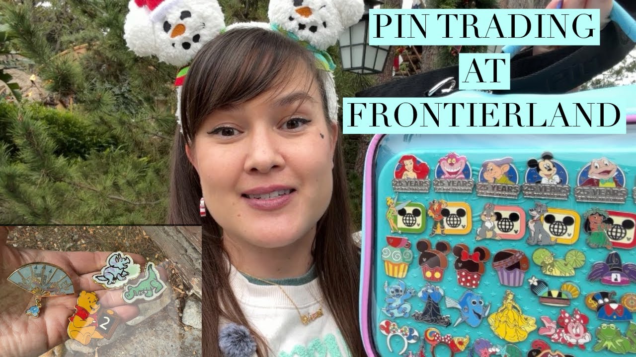 Pin Trading at the Frontierland Tables at Disneyland!