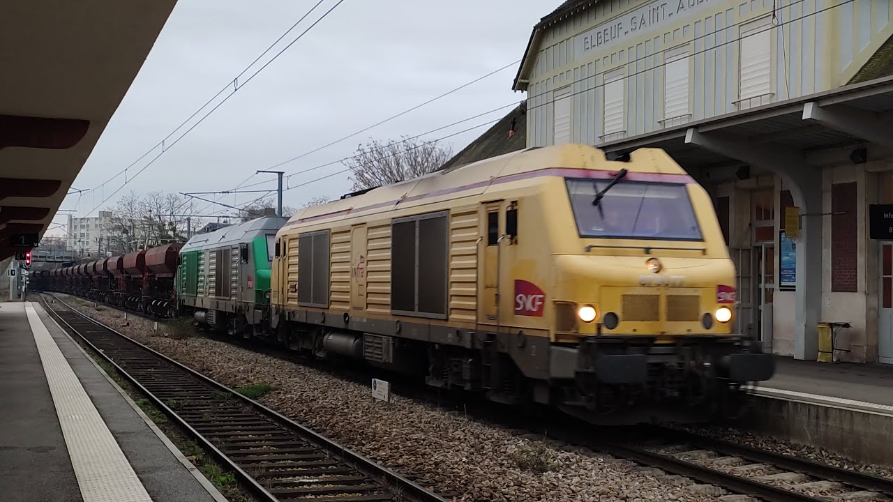 Class 66 ECR, BB 75000 SNCF, INFRA, Ter un mardi matin charger a Elbeuf St Aubin