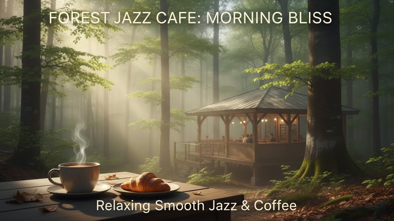 Morning Forest Cafe Jazz | Relaxing Jazz Music for Stress Relief & Focus