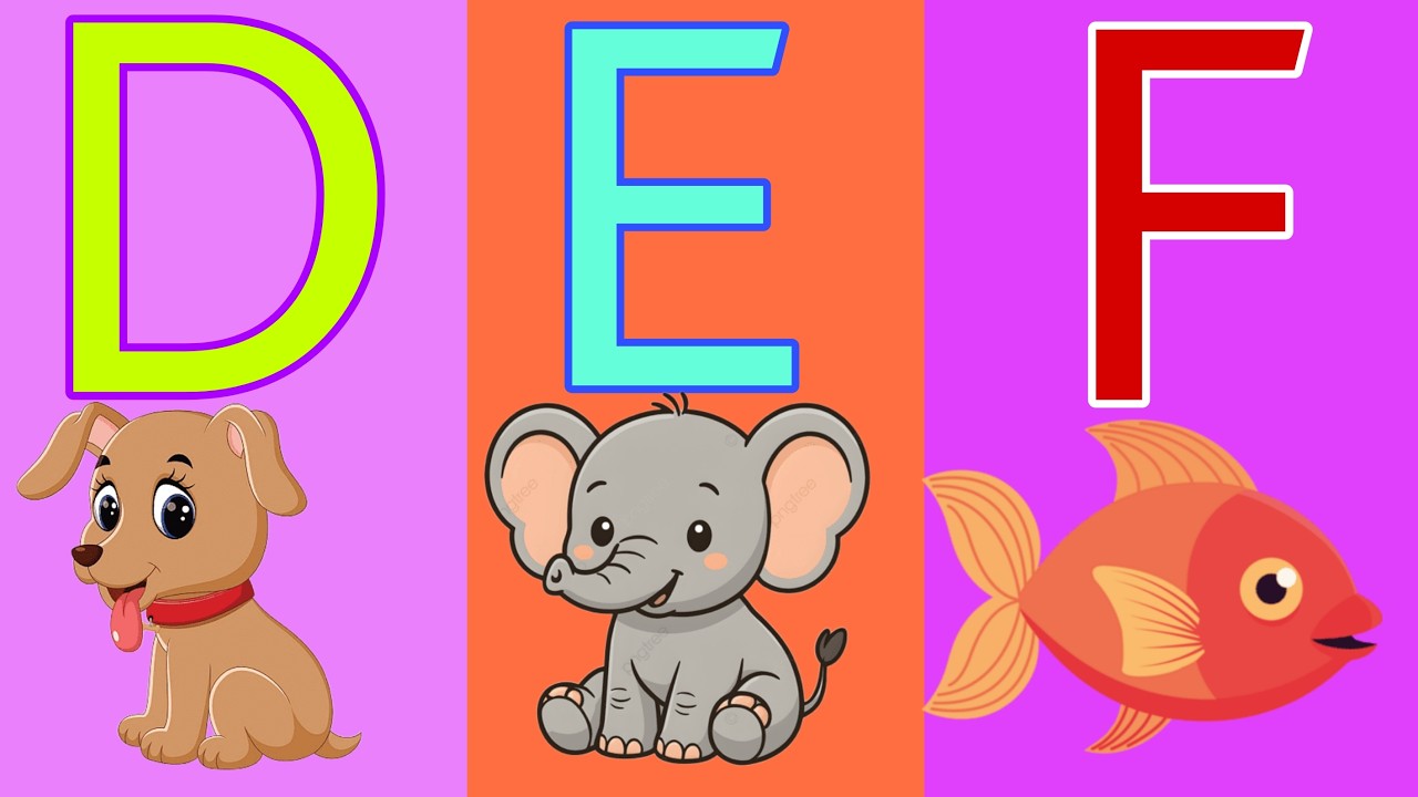 ABCD cartoon video, alphabet song for kids, easy learning