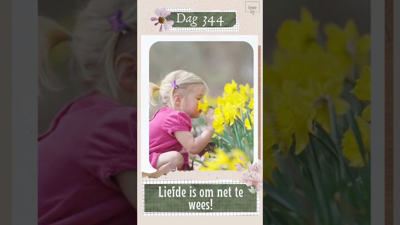 DAG 344 - LIEFDE IS OM NET TE WEES!