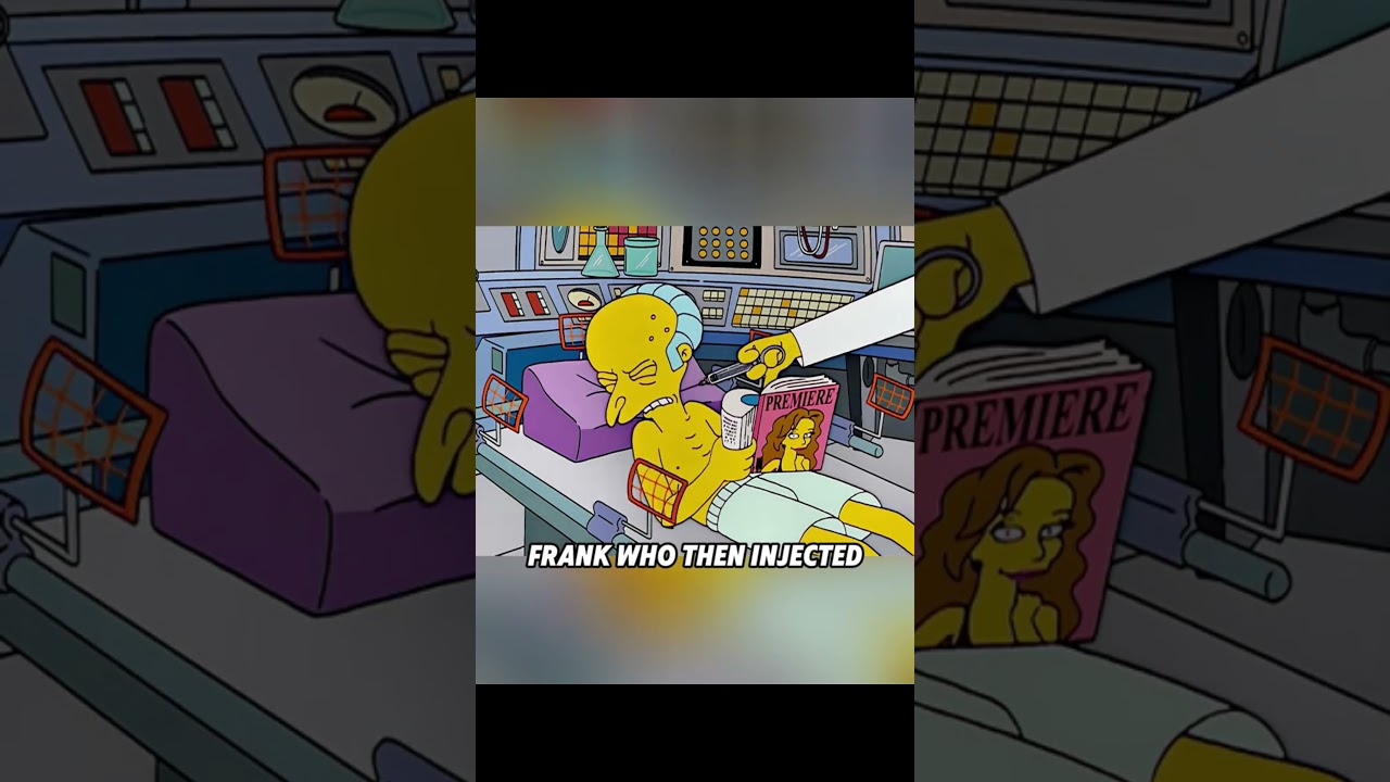 The Simpsons enter Burns' body to find Maggie 