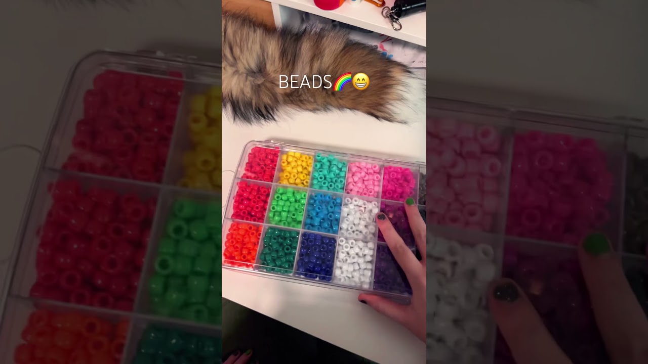 string of beads for my tail‼️🦊 #therian #theriangear #therianthropy #kandi #tails #diy #diycrafts