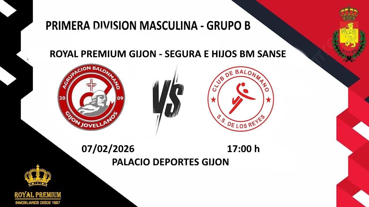 ROYAL PREMIUM GIJON  🆚SEGURA E HIJOS BM SANSE  20ª Jornada Primera división Grupo B