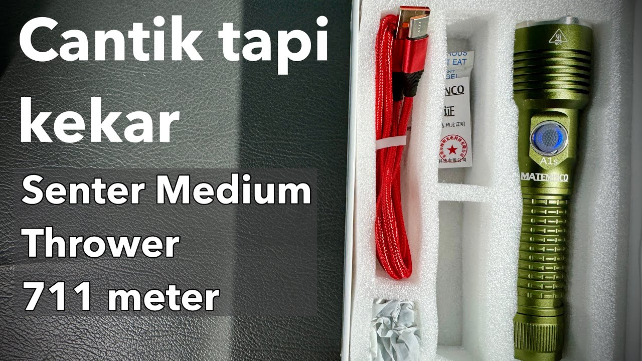 Mateminco A1s senter medium thrower super terang multifungsi