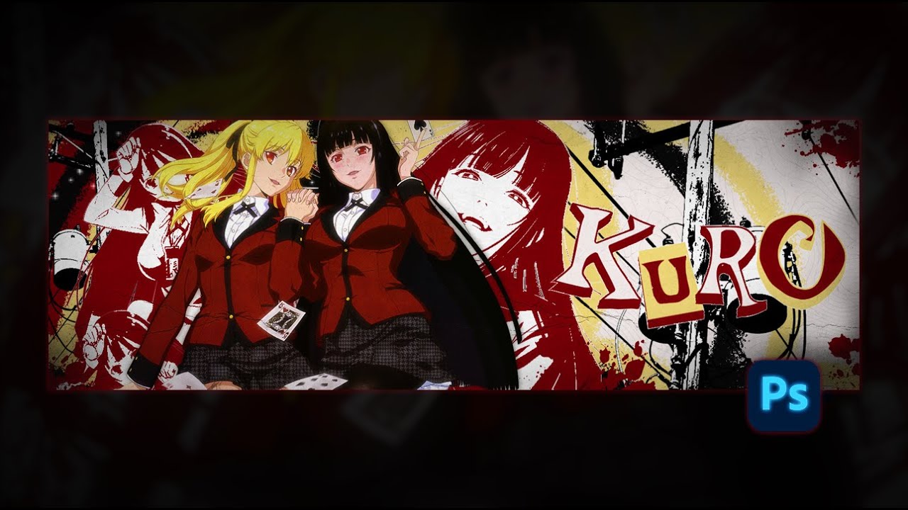 The *BEST* Anime Header Tutorial/Speedart in Photoshop | Yumeko Header | FREE PSD AT 150 LIKES!