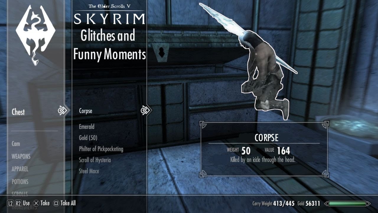 Skyrim Glitches and Funny Moments Compilation