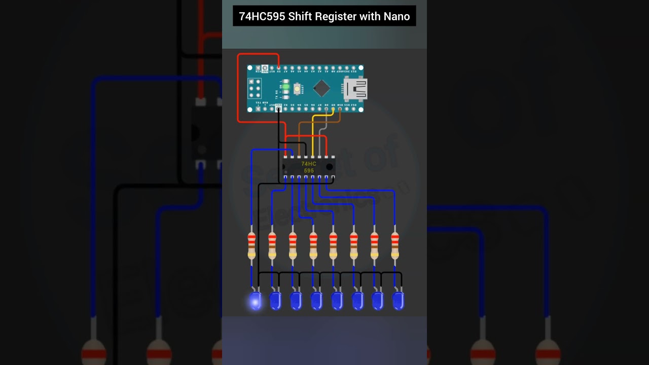 Best Way to Interface 74HC595 Shift Register with Arduino Nano
