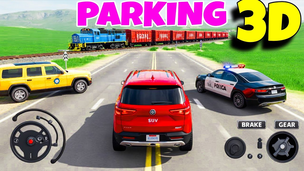 “Impossible Parking in Front of a Moving Train! 😱 | Car Parking 3D”