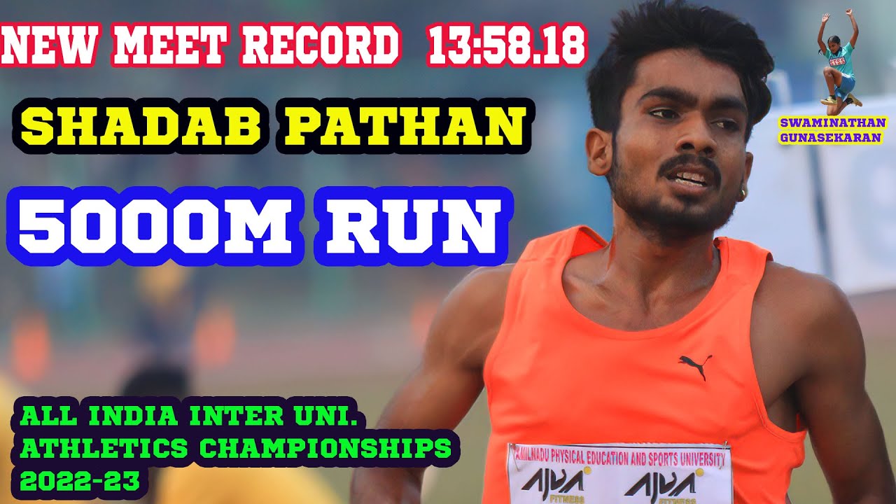 5000m run men New meet record 