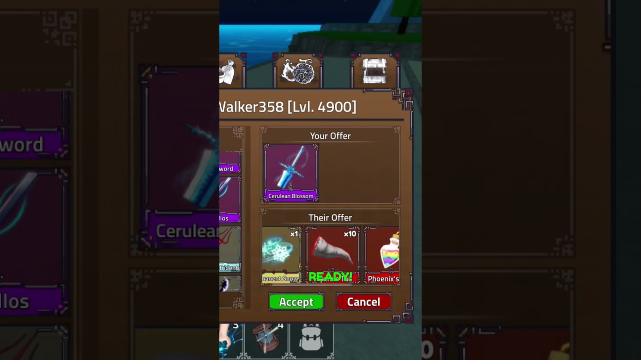 LOOKING OFFER FOR MY CERULEAN BLOSSOM 👀 #kinglegacy #roblox #trade