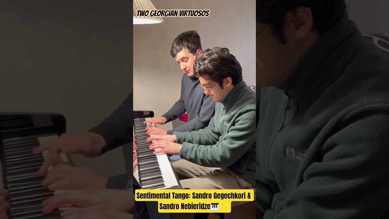 Sentimental Tango: Sandro Gegechkori & Sandro Nebieridze 🎹✨ @sandrogegechkori531 #pianoduet #geo