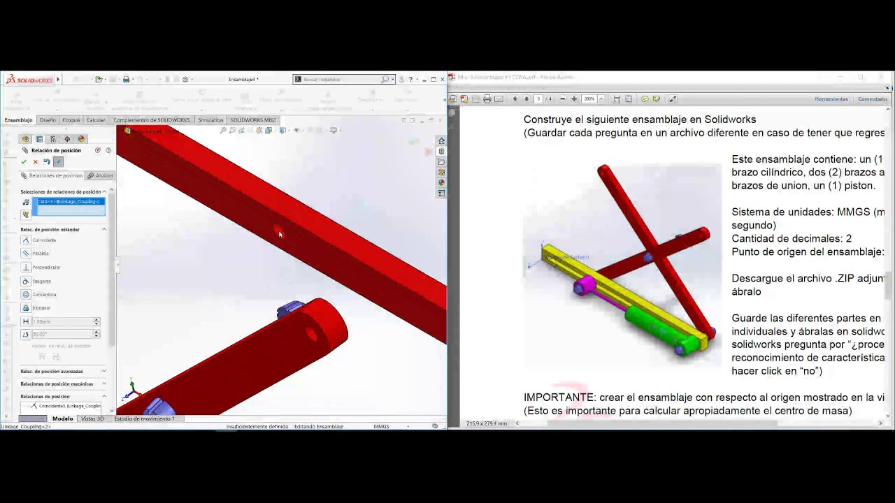 Como hacer un ensamblaje en SOLIDWORKS FÁCILMENTE #2 -Los mecatrónicos