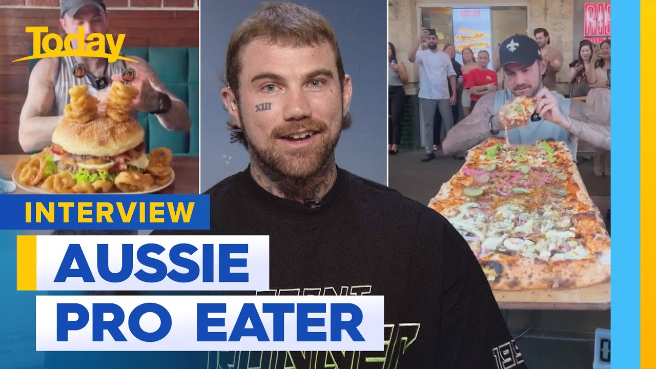 Professional eater goes viral for epic food challenges | Today Show Australia