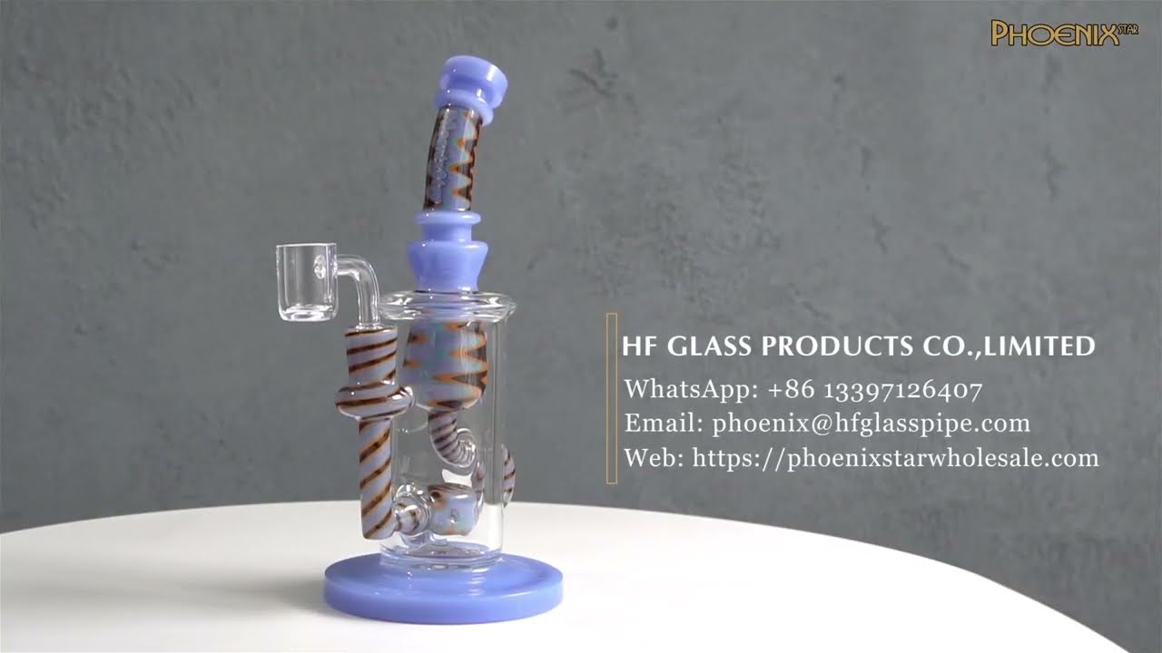 Phoenix Star 8.6 inches Klein recycler dab rig PHX575,  Honeycomb Jet Perc Included