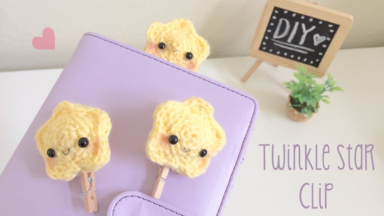 DIY Crochet Star Clip - Kawaii Version