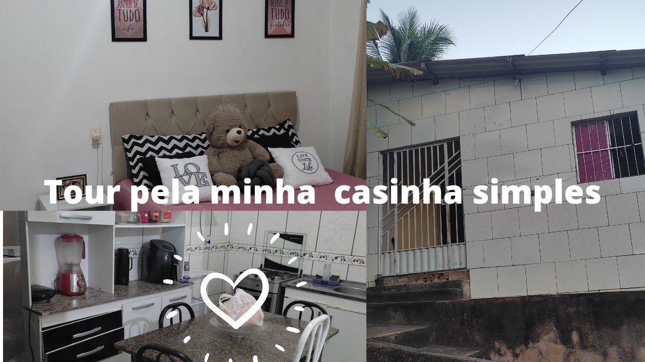 Tour pela minha casinha simples no quintal da minha mãe.