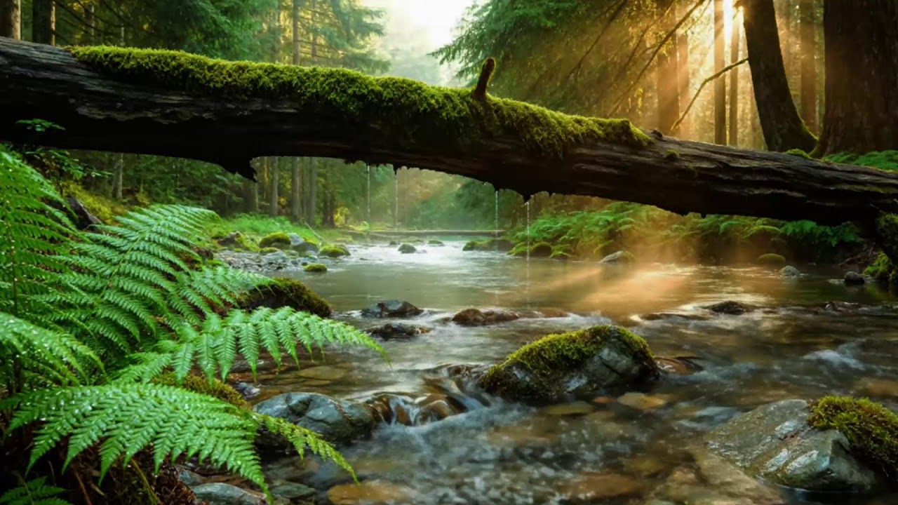 Peaceful Forest Ambience 🌿 River Flowing & Birds Chirping | Calm Nature Sounds