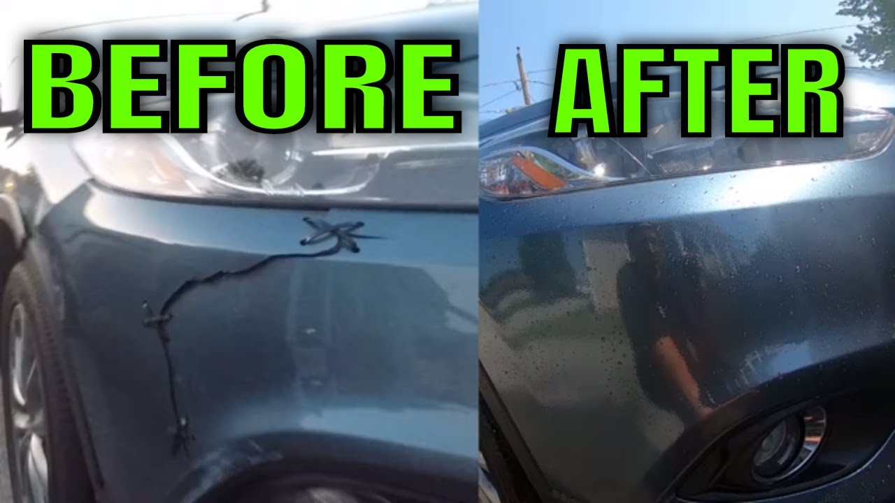 Mazda CX-9 Bumper replacement before and after satisfying repair
