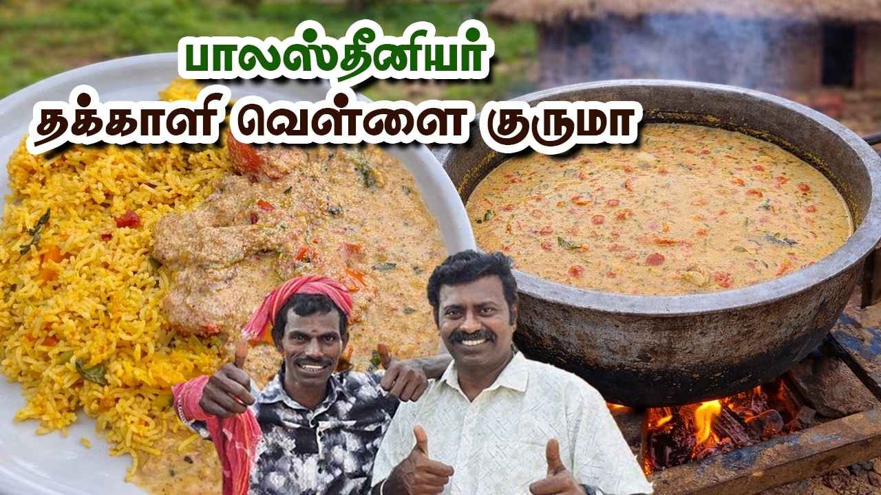 பாலஸ்தீனியர் தக்காளி வெள்ளை குருமா - Beginners கூட எளிதாக செய்யலாம்...🤩 | Tomato White Kuruma Recipe