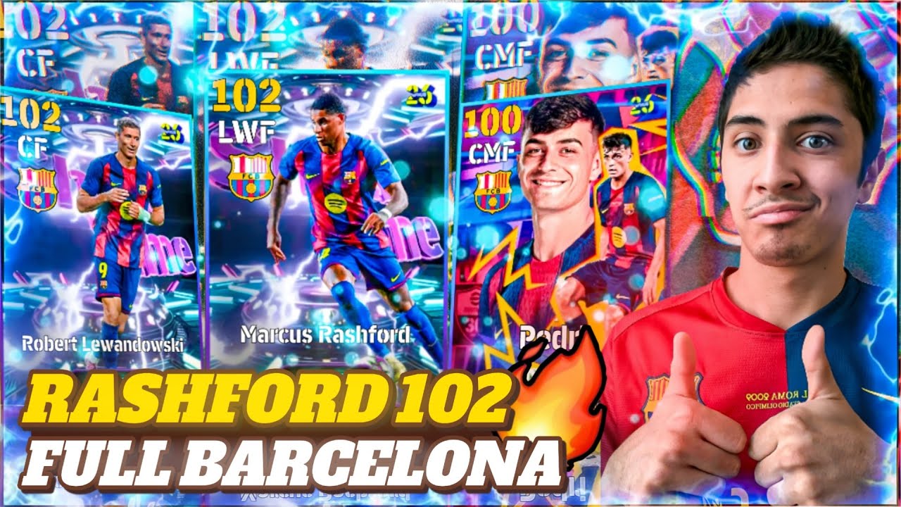 RASHFORD 102 GAMEPLAY + FULL BARCELONA 🥶🔥 efootball 2026 mobile