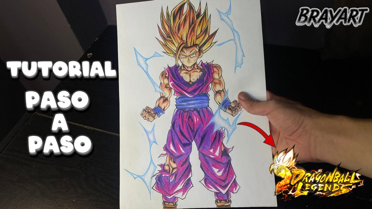 COMO DIBUJAR A GOHAN SSJ 2 AL ESTILO LEGENDS! TUTORIAL PASO A PASO