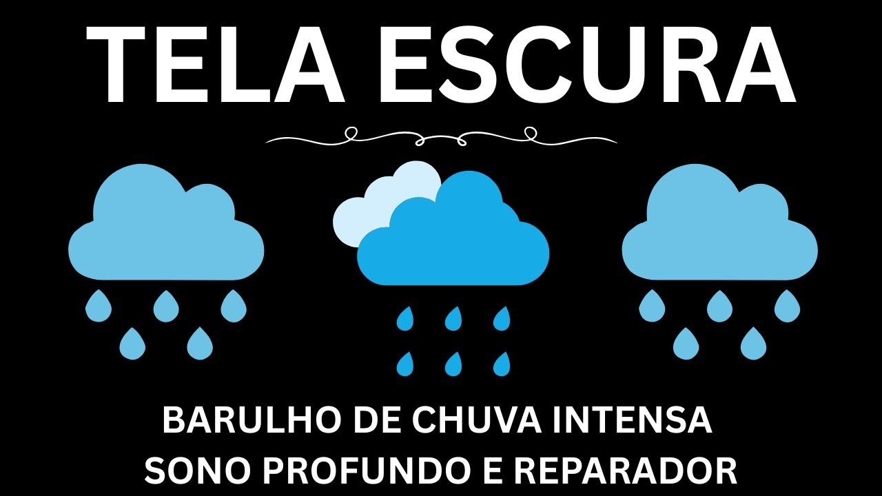 Barulho de Chuva Intensa | Sono Profundo e Reparador | Sons Relaxantes para Dormir
