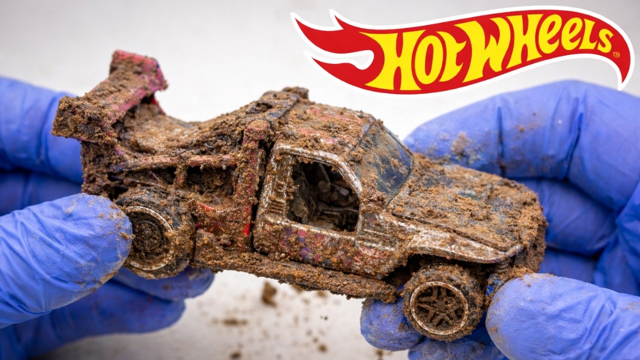 I Cleaned Hot Wheels Pull Back Speeders Covered in Thick Mud! | ASMR