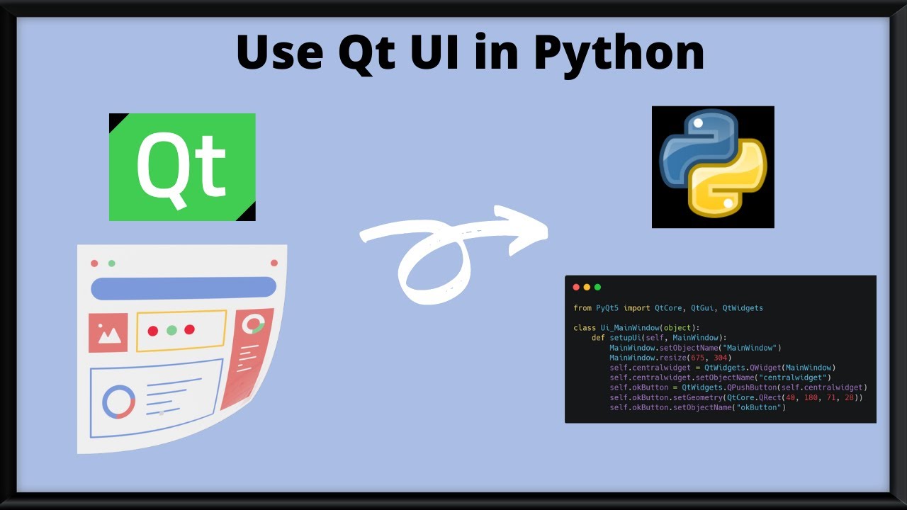 How to use UI from Qt in Python? Quick Tutorial | PyQt | Qt Designer | Create native UI for Python
