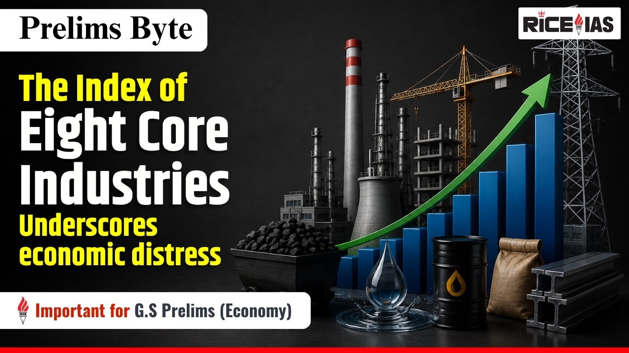 Index of Eight Core Industries (ICI) Explained | India&rsquo;s Industrial Slowdown | UPSC Prelims 2026