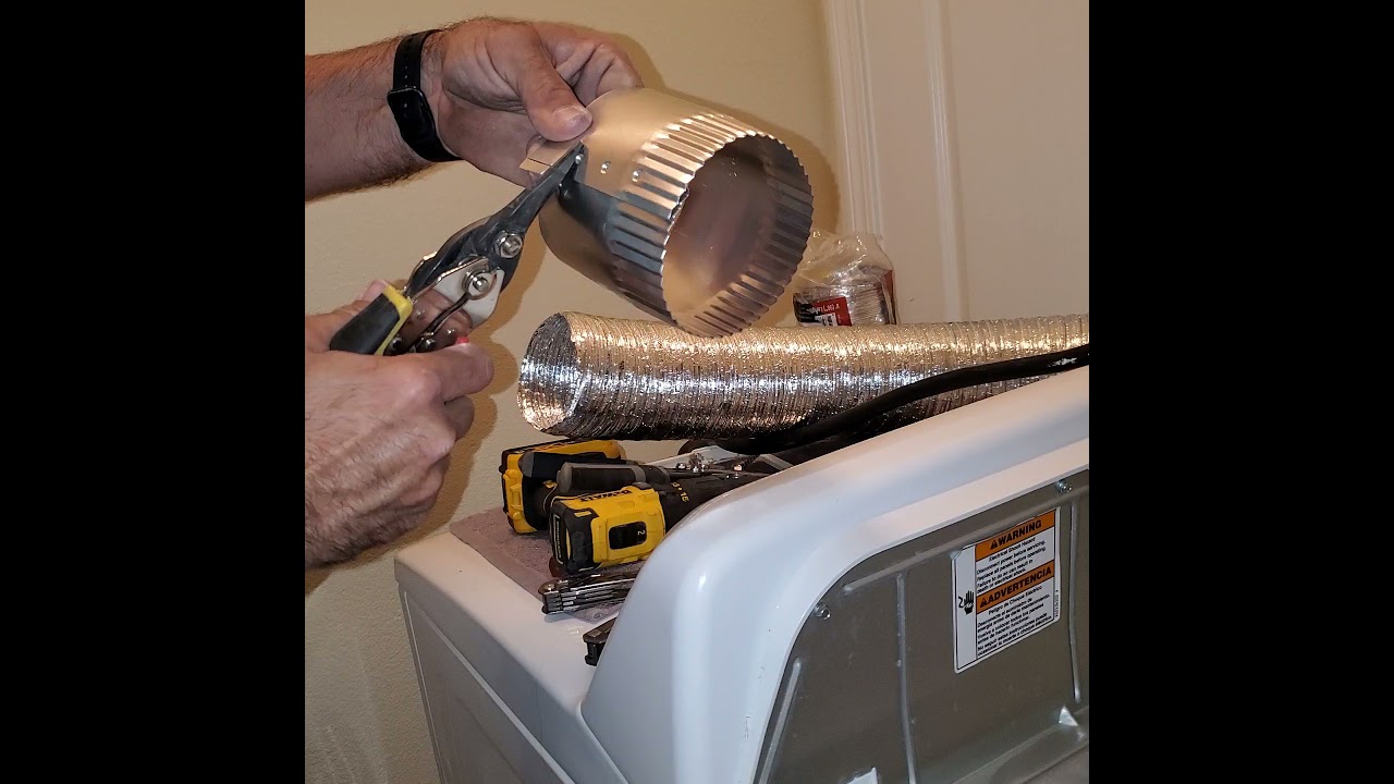 How I make a custom dryer connector (transition) hose