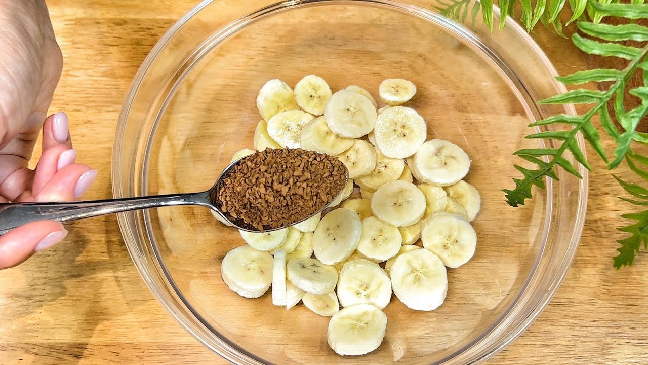 Добавьте банан к кофе, и вам понравится. 😯 Очень вкусно! 👍 #360