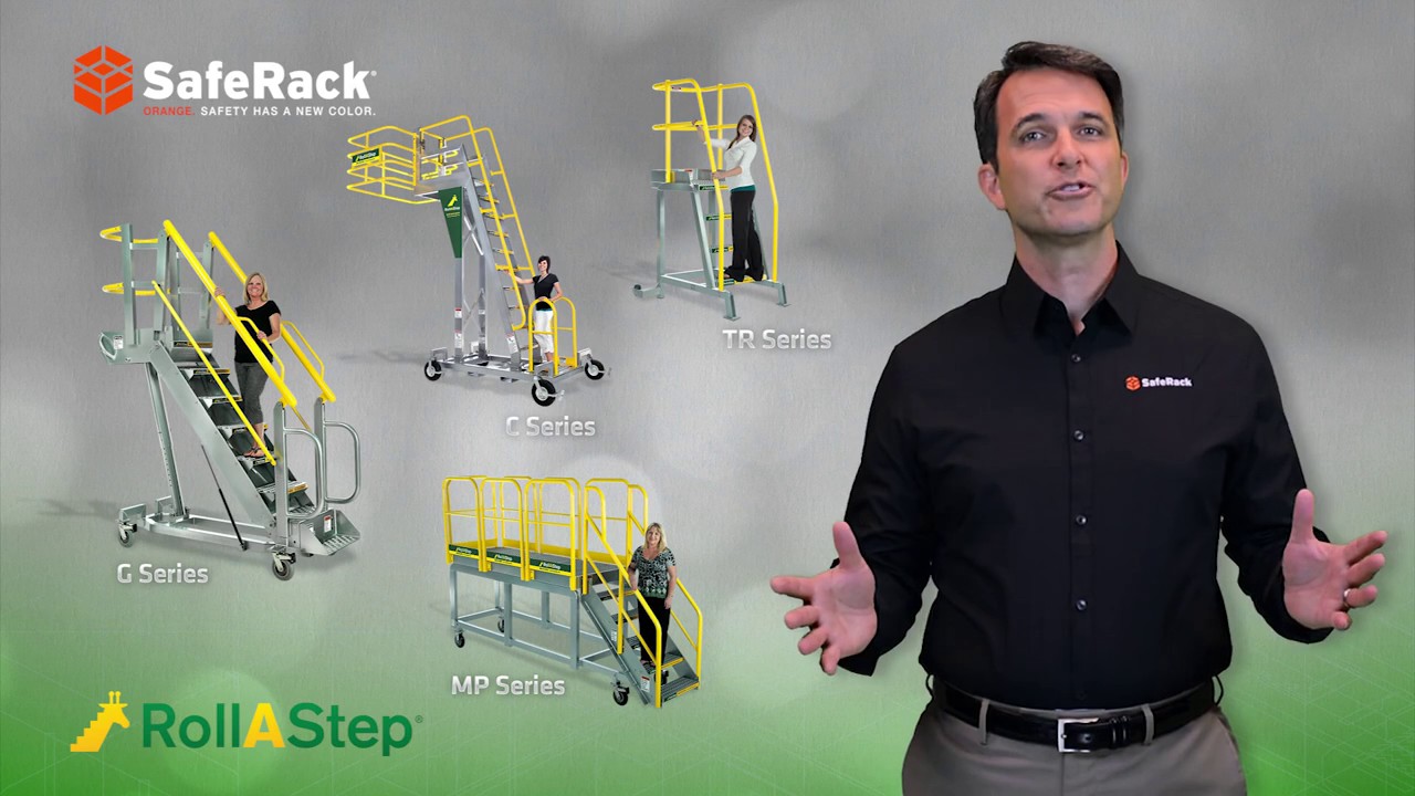 SafeRack RollaStep Mobile Platforms and Stairs HD