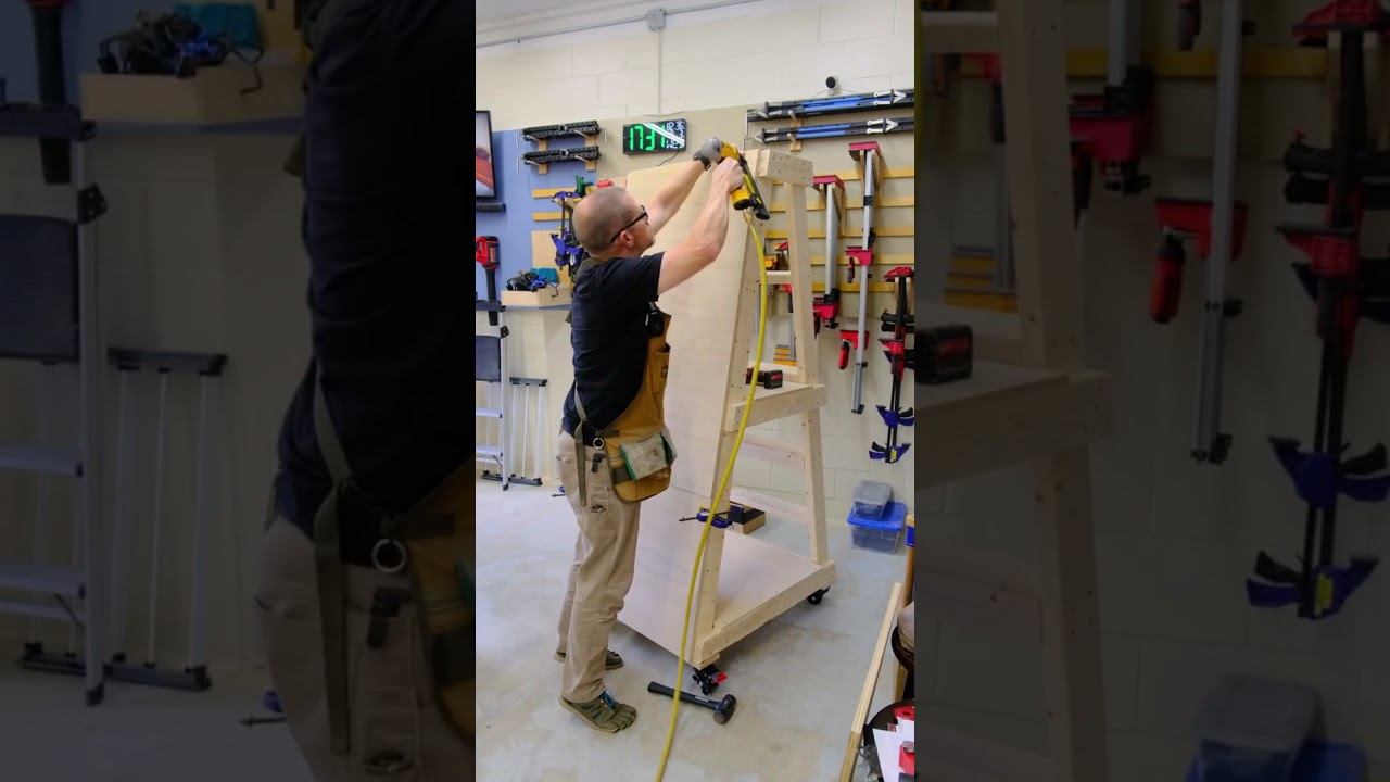 mobile French cleat clamp storage rack