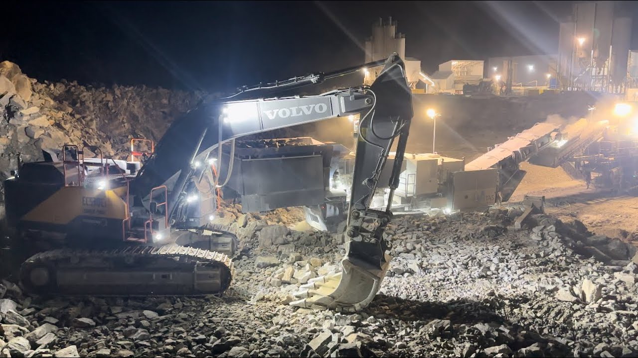volvo 530 feeds the best jaw crusher  in its class, jonsson 1208! blast dig crush repeat!