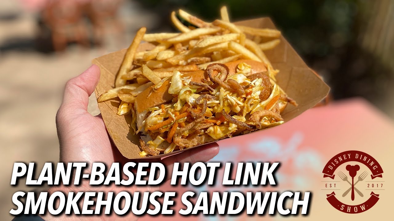 Plant-Based Hot Link Smokehouse Sandwich from Flame Tree Barbecue